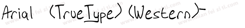 Arial 中(TrueType) (Western)字体转换